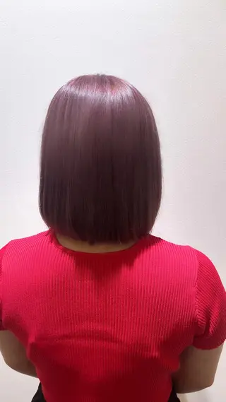 ミディアム 韓国レイヤー/艶カラ ー/五味優莉のヘアスタイル