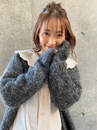 ショート カラー ヘアアレンジ ブリーチなしカラー/ 髪質改善/寺門束のヘアスタイル