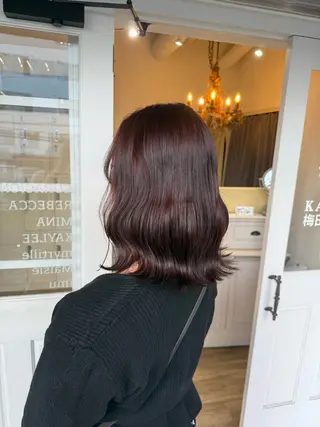 ミディアム Ria🌙*ﾟ 艶カラーのヘアスタイル