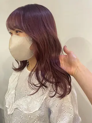 セミロング カラー silo所属・silo MOKA 顔周りカット🦦のヘアスタイル