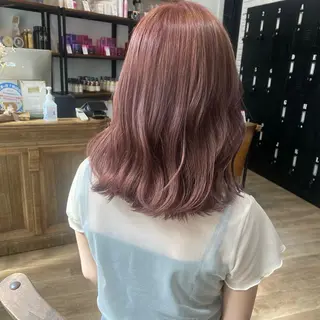 ミディアム カラー ヘアアレンジ あおい 🍒暖色カラーのヘアスタイル