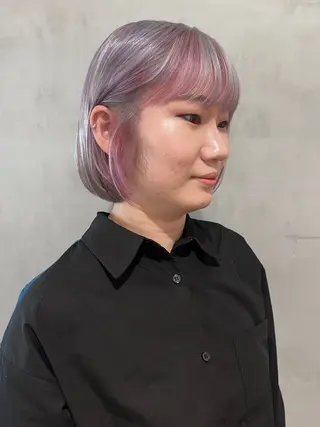 ショート カラー オタク特化🎀 顔まわり🎀ゆうなのヘアスタイル