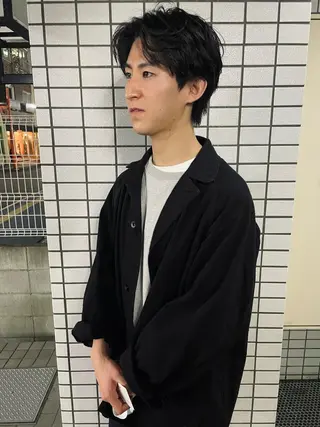 ミディアム メンズ ruki yabeのヘアスタイル