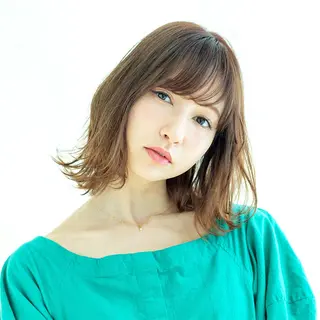 ミディアム カラー ゆうつ やすひとのヘアスタイル
