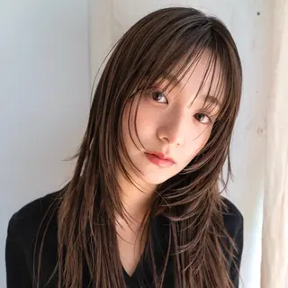 セミロング カラー 【当日OK◉】レ イヤー/透明感カラーのヘアスタイル