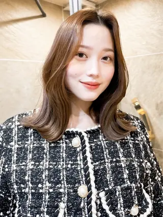 ミディアム 韓国アイドルヘア🤍 nanako🦋のヘアスタイル