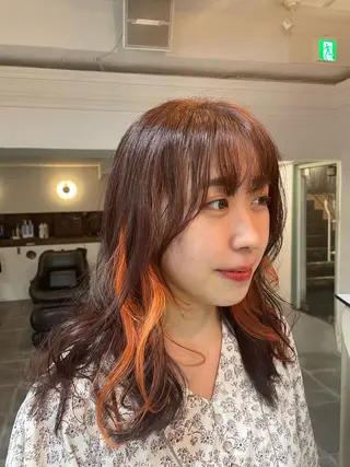 セミロング カラー ケアパーマ/ブリーチ daisukeのヘアスタイル