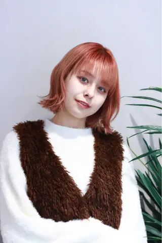 ショート カラー ヘアアレンジ salowin新宿三丁目店所属・🖤小顔ボブ/ウルフ レイヤー🖤山本諒のヘアスタイル
