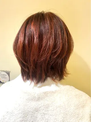 ミディアム カラー さかい なつみのヘアスタイル