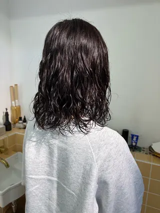 ミディアム パーマ sakura🌸 レイヤー/韓国ヘアのヘアスタイル