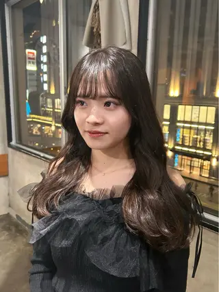 セミロング カラー Friista color所属・moe🎀 梅田美容室のヘアスタイル