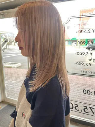 セミロング カラー haf店長 ✂︎タカハシレン✂︎のヘアスタイル