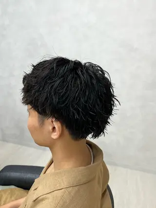ショート パーマ メンズ 🪐メンズ特化 ヤマクラ　タイキのヘアスタイル