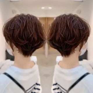 ショート カラー 前田 健太のヘアスタイル