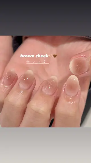 ネイル 🎀チーク/ちゅるん 🫧chisa🎀のネイルデザイン