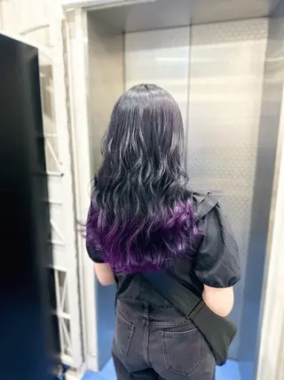 セミロング カラー white．梅田所属・GATE. カラーモデル募集のヘアスタイル