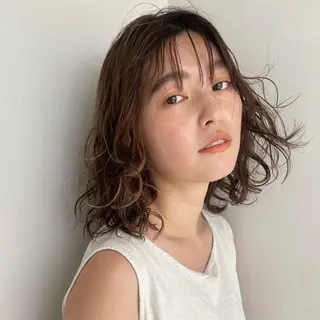 ミディアム パーマ 博多No.1 メンズパーマ美容師のヘアスタイル