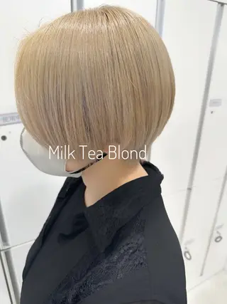 ショート カラー 🎨川崎ブリーチカラ ー🎨【春弥】のヘアスタイル