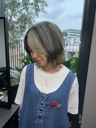 ショート カラー ミリ/原宿/ハイ トーンカラー💫のヘアスタイル
