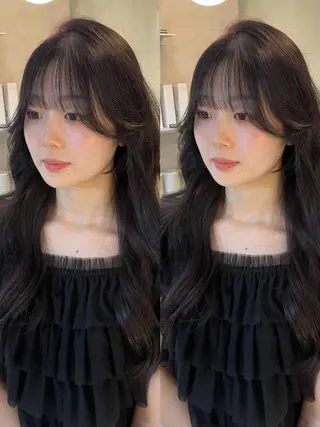 ロング カラー ワンホンレイヤー 福岡天神RAIRAのヘアスタイル