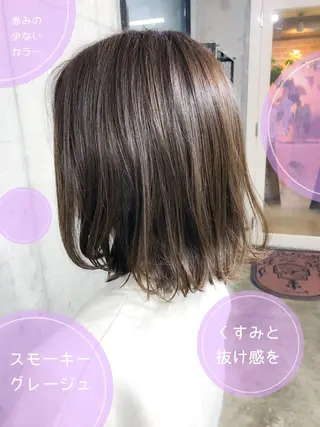 ミディアム カラー 北條 優輝のヘアスタイル