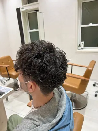 メンズ レディースショート/ メンズパーマ/足立のヘアスタイル