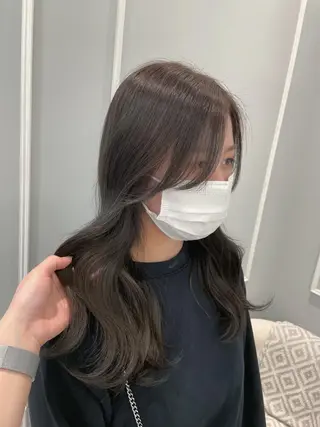 ロング カラー 🩶赤み消しカラー 🐈‍⬛荻野美思🐾のヘアスタイル