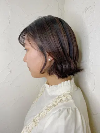 ショート 久力琴音''透明感 カラー''アレンジのヘアスタイル