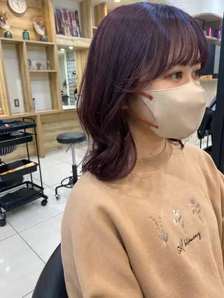 ミディアム カラー 韓国ヘア／艶カラー minamiのヘアスタイル