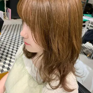 ミディアム カラー "小顔カット" Fuko.のヘアスタイル