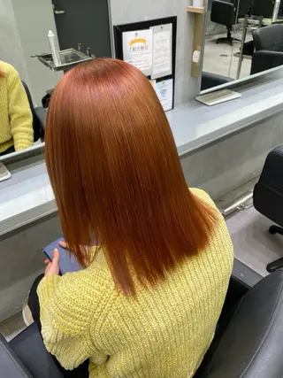 セミロング 韓国風レイヤーカット 艶カラー🫧菊池のヘアスタイル