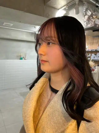 セミロング カラー anon Loemのヘアスタイル