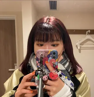 ミディアム 本田 聖のヘアスタイル