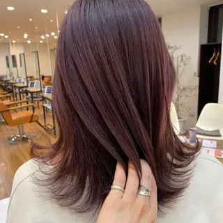 ミディアム カラー 【韓国風くびれヘア】 joule小木曽輝のヘアスタイル