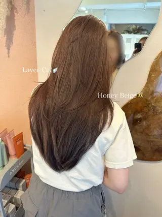 ロング カラー 韓国ヘア🦢🖤 Sayumiのヘアスタイル