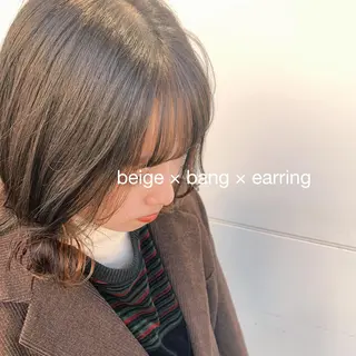 ミディアム カラー RINA🧤 デザインとボブのヘアスタイル