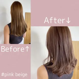 ロング カラー ヘアアレンジ なつき/艶ピンク/ girly hairのヘアスタイル