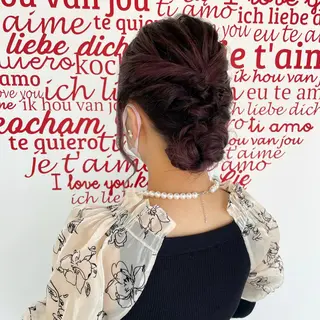 ロング カラー ヘアアレンジ CREAPY所属・CREAPY　日向野 利菜のヘアスタイル