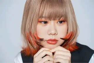 ミディアム カラー LIFE 本店所属・ハイトーン×韓国 レイヤー/ 小林達哉のヘアスタイル