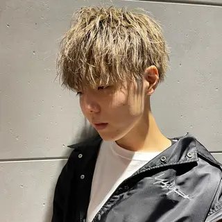 ショート カラー パーマ ヘアアレンジ メンズ キッズ L.E.M泉中央店長 小野寺優斗のヘアスタイル