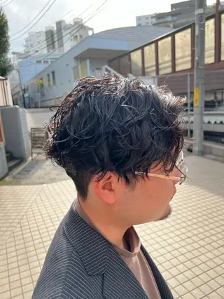 ショート パーマ メンズ 【髪質改善/縮毛矯正 /カラー】ホサカのヘアスタイル