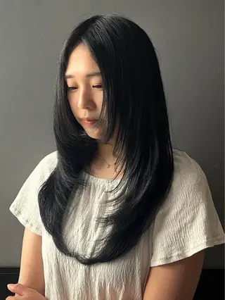 ロング 暖色/レイヤーカット ☻ miyuuのヘアスタイル