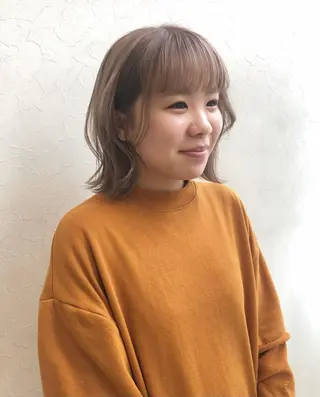 ミディアム カラー nakahara madokaのヘアスタイル