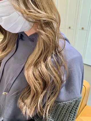 ロング カラー 縮毛矯正×艶カラー /中村勇太のヘアスタイル