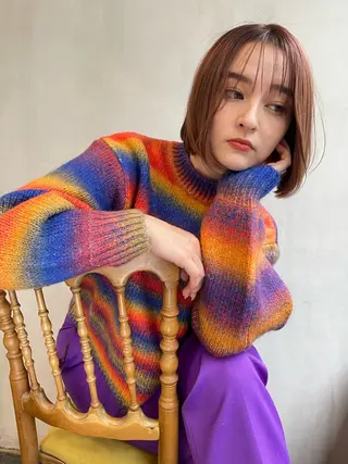 ショート カラー ショート/ボブ専門 宮脇美奈/南船場のヘアスタイル