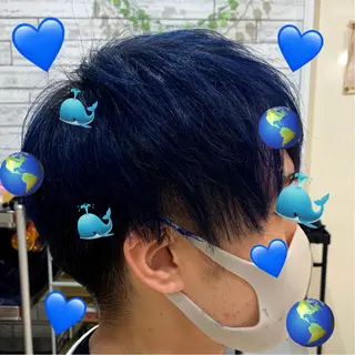 ショート カラー メンズ 【髪質改善特化】 艶髪/透明感カラーのヘアスタイル