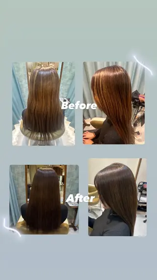 ロング カラー epris所属・ハイトーン/デザイン KURUMIのヘアスタイル