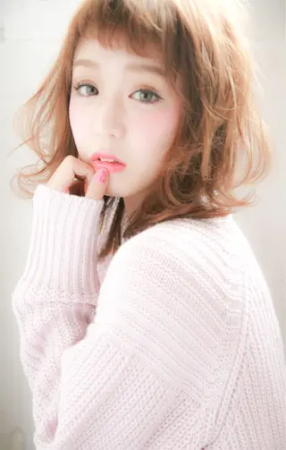 ミディアム セミロング カラー パーマ 代官山/恵比寿所属・髪質改善/縮毛矯正 専門 代官山/恵比寿のヘアスタイル