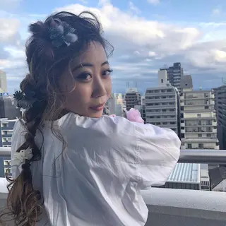 ロング ヘアアレンジ ORIKA 美容室のヘアスタイル