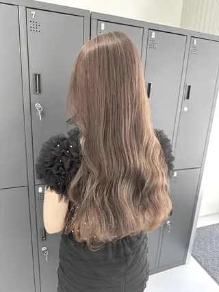 ミディアム ピンクベージュ/新潟 万代/高橋桃葉🍑のヘアスタイル